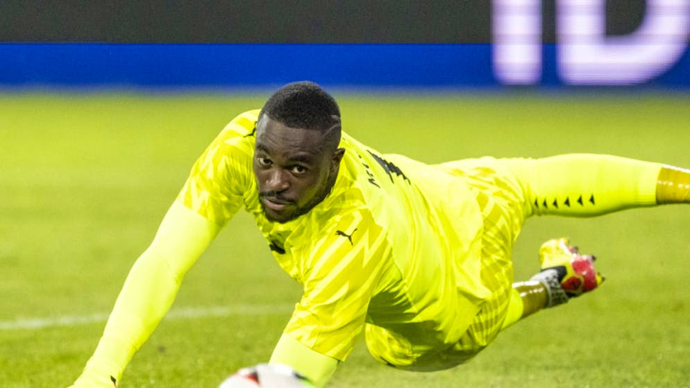 Yvon Mvogo glänzte bei Lorients Auswärtssieg in Monaco.