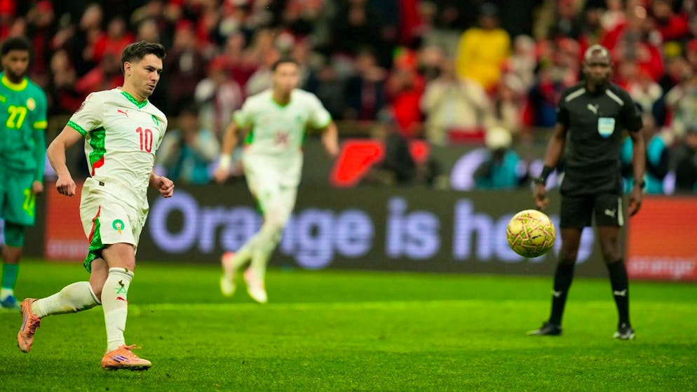 Brahim Diaz lobs the penalty straight into the hands of Senegal keeper Edouard Mendy in the 114th minute.