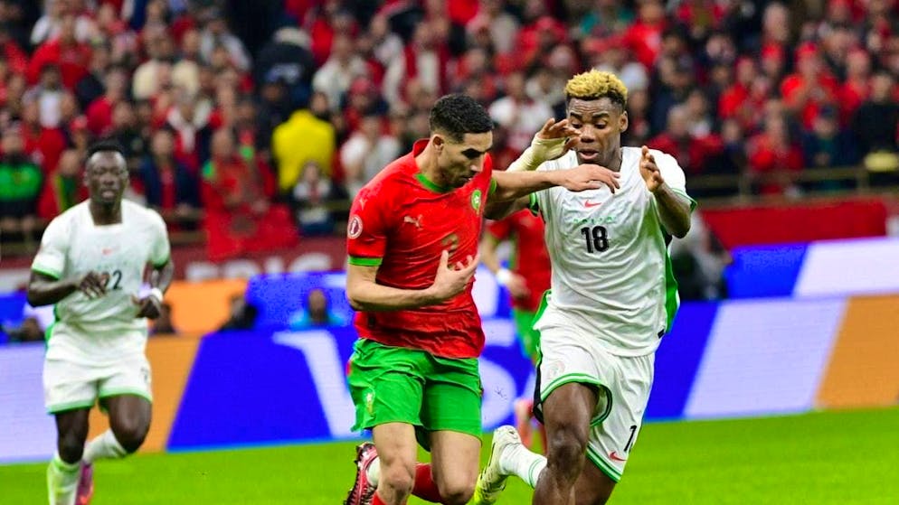 Led by PSG star Achraf Hakim (in red shirt), Africa Cup hosts Morocco want to win the final on home soil