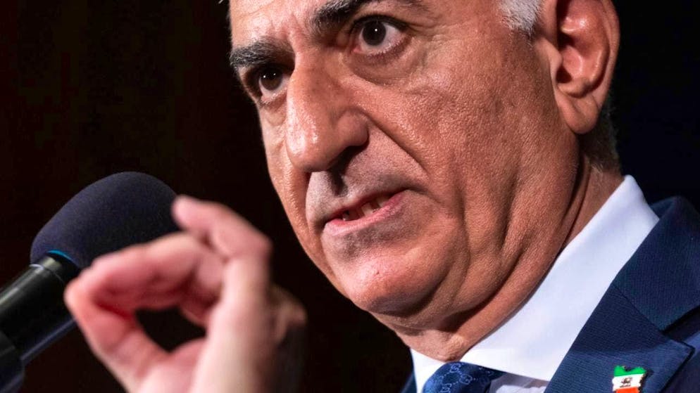 Iranian opposition leader Reza Pahlavi speaks during a press conference. Photo: Mark Schiefelbein/AP/dpa