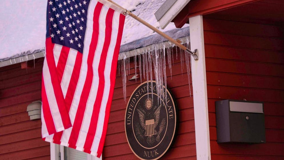 For the time being, the Star Spangled Banner only flutters on the facade of the US Consulate in Nuuk. (January 14, 2026)