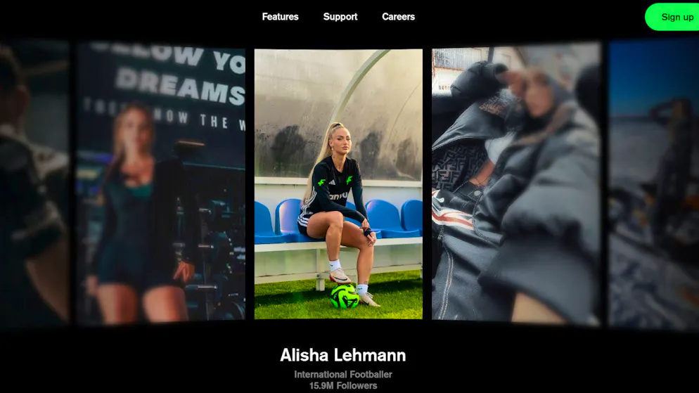 Fanvue è utilizzato anche da molte celebrità reali per autopromuoversi. Alisha Lehmann è una di loro.