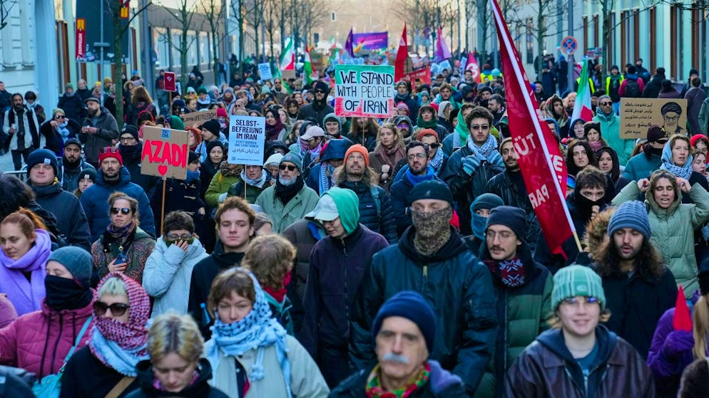 Scores of people took to the streets in Berlin and other cities over the weekend in support of the demonstrations in Iran.