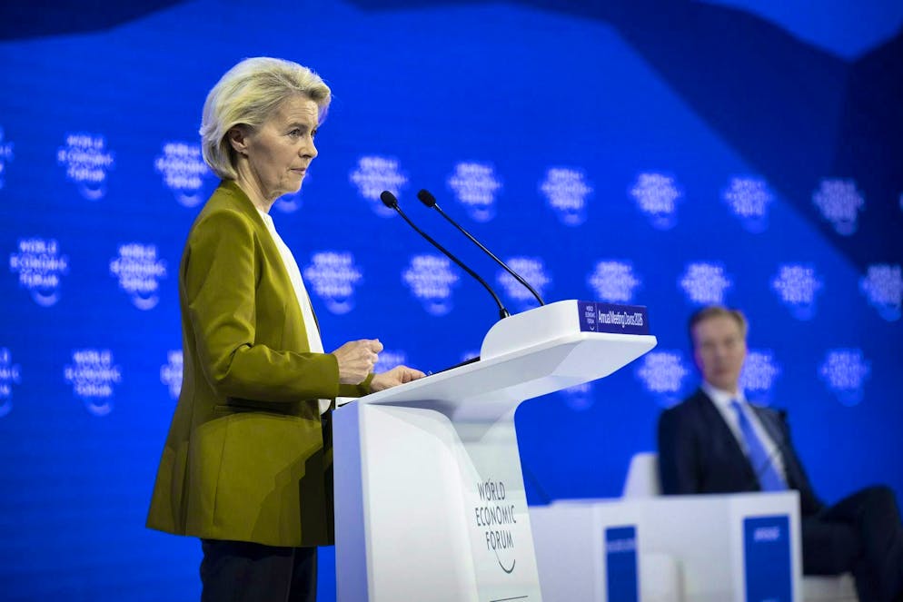 Ursula von der Leyen at the WEF in Davos.