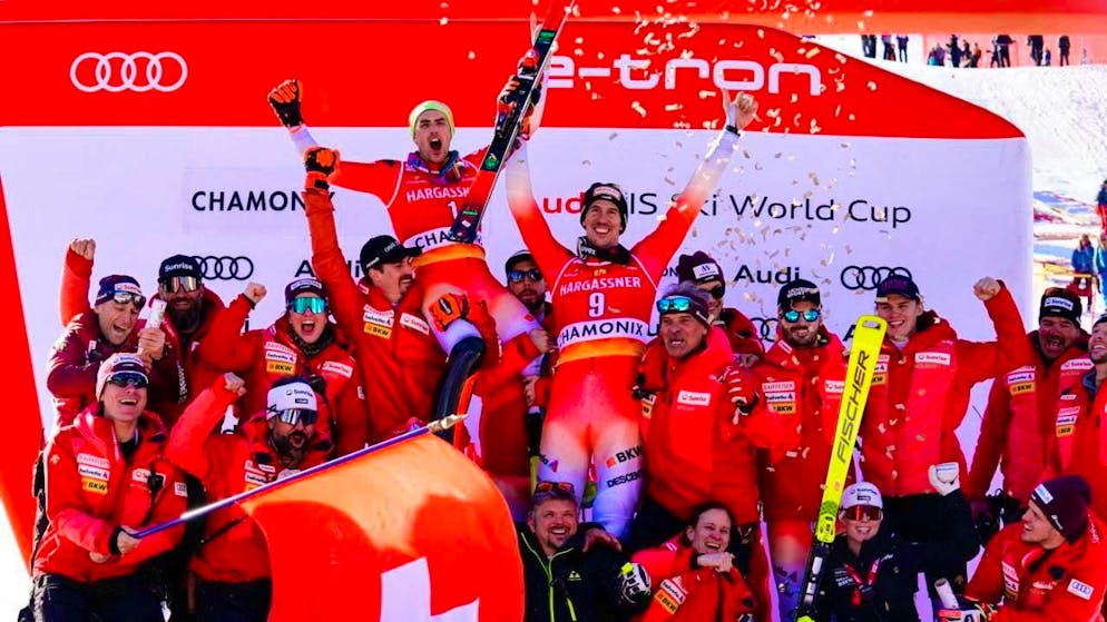 Ramon Zenhäusern (n. 9) e Daniel Yule (a sinistra) non hanno avuto molto di cui rallegrarsi di recente.