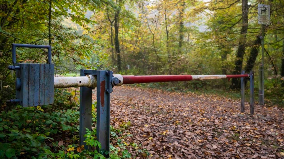 Ein Schlagbaum als Wegsperre an der Grenze zwischen den Gemeinden Bettingen (Schweiz) und Inzlingen (Deutschland). (Archivbild)