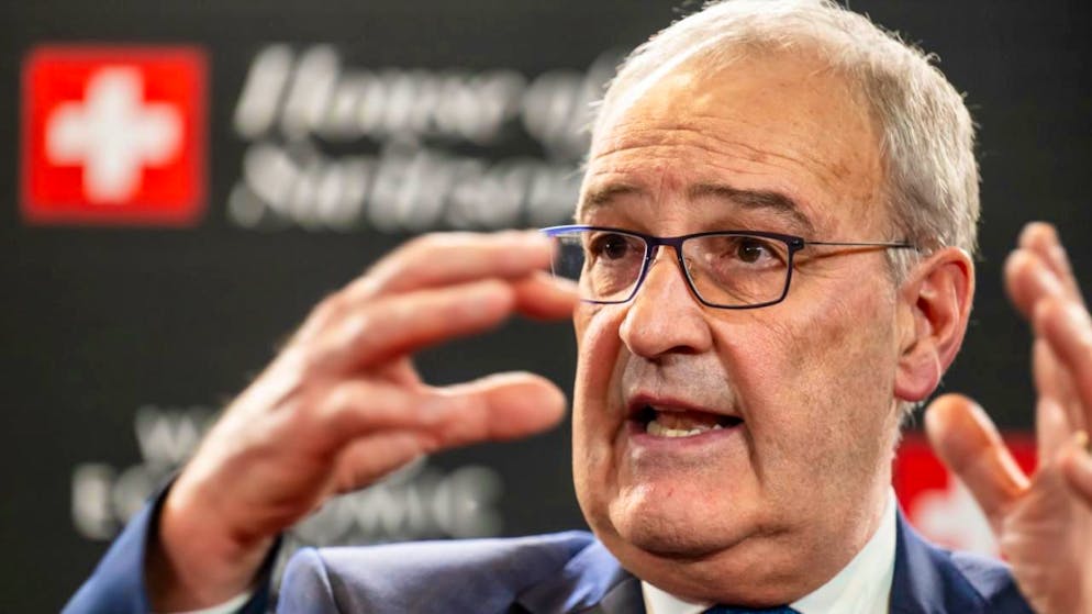 Il presidente della Confederazione Guy Parmelin a Davos