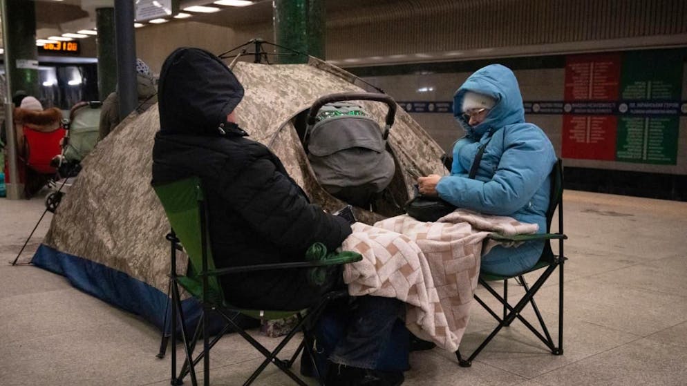 En quelques jours. 600'000 personnes ont quitté Kiev, privée de chauffage