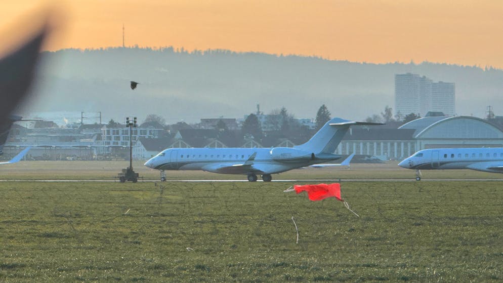 Militärflugplatz Dübendorf. Staatschefs, Minister oder Wirtschaftsbosse aus der ganzen Welt reisen für das WEF in die Schweiz.