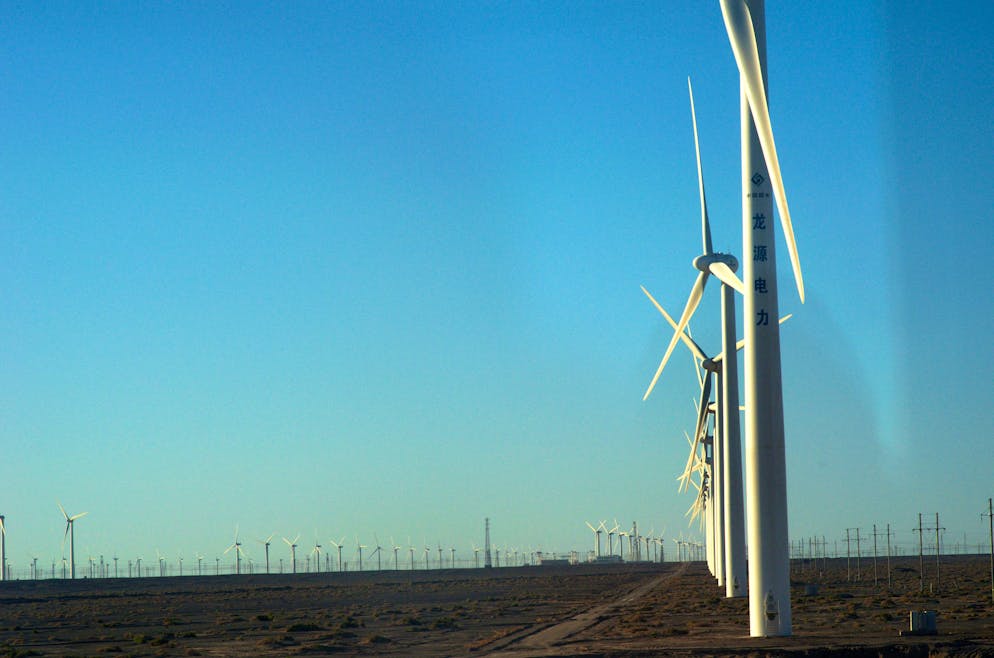 China hat sehr wohl und sehr viele Windkraftanlagen.