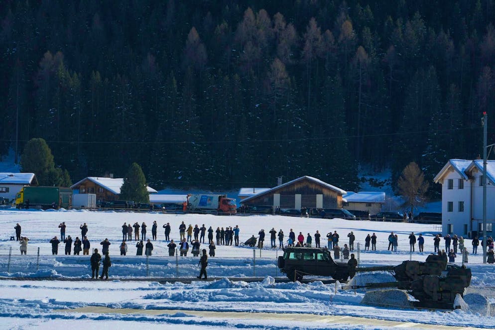 Trump's arrival in Davos in pictures. The arrival of the US President also met with interest in Davos.