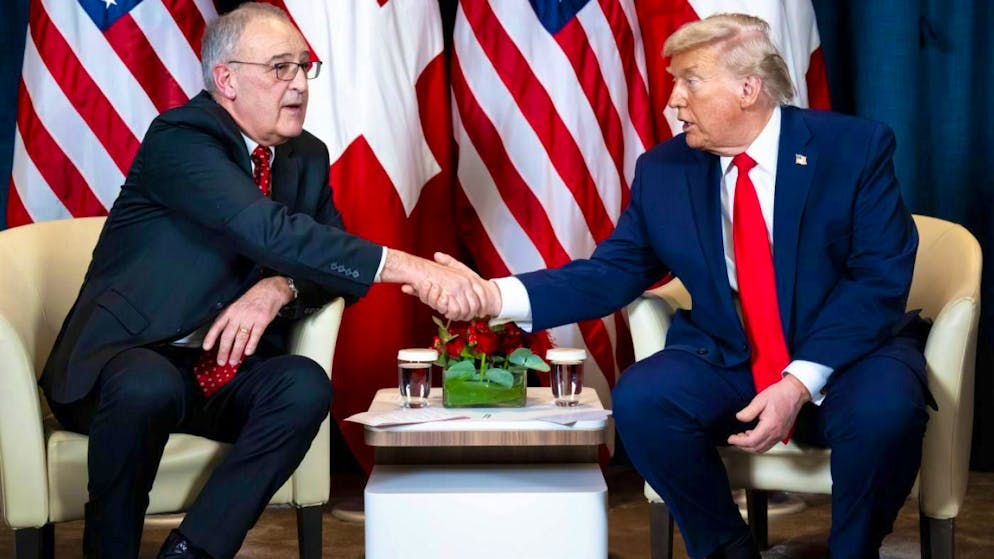 President Guy Parmelin meets for talks at the WEF.