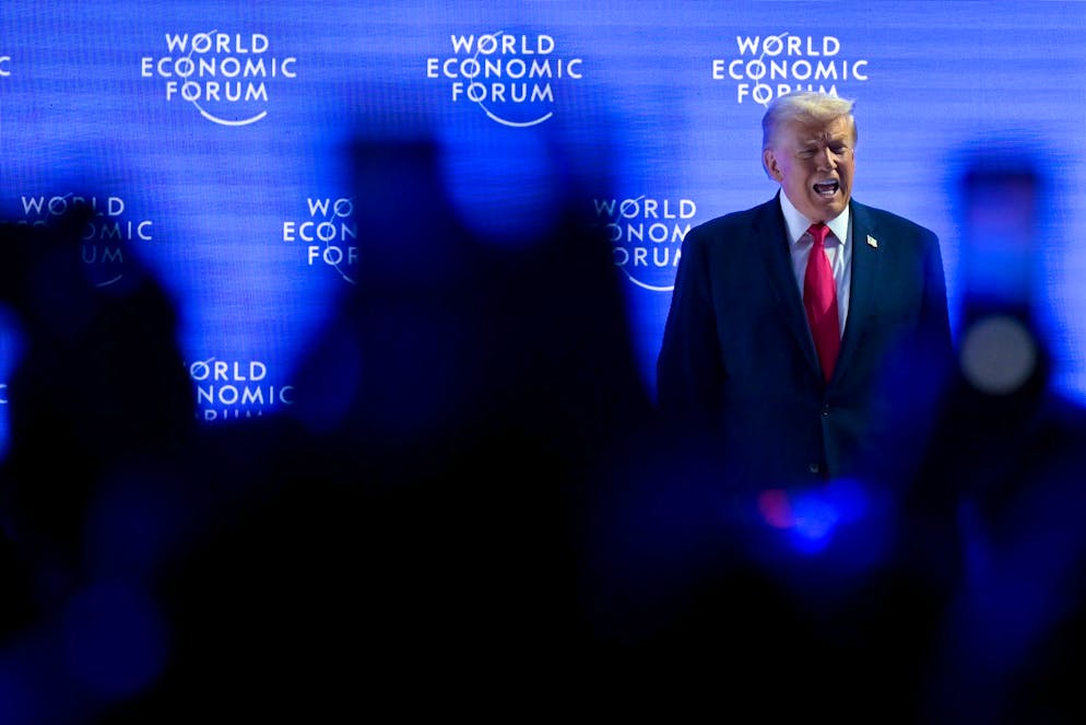 Trumps Rede in Davos: Grönland und Kritik an Europa - Gallery. Trump spricht in Davos.