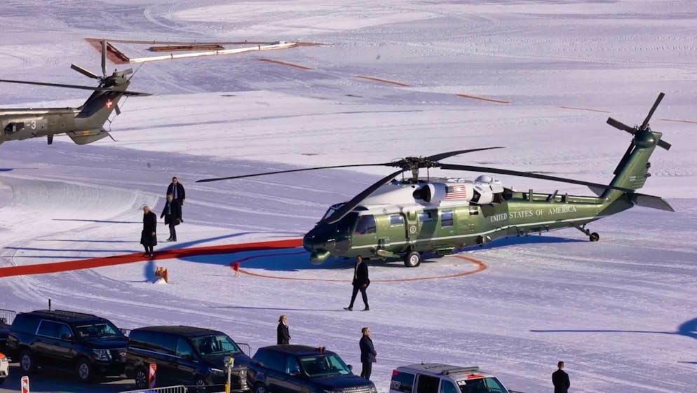 Red carpet for US President Donald Trump in Davos.