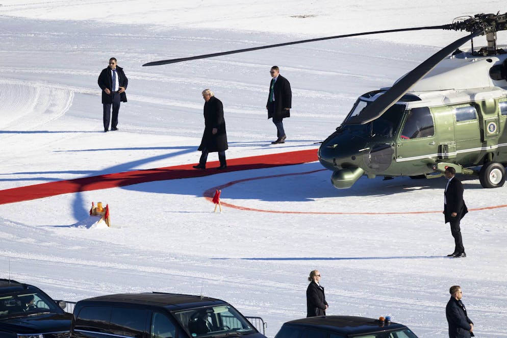 Trumps Ankunft in Davos in Bildern. US-Präsident Donald Trump ist in Davos angekommen.