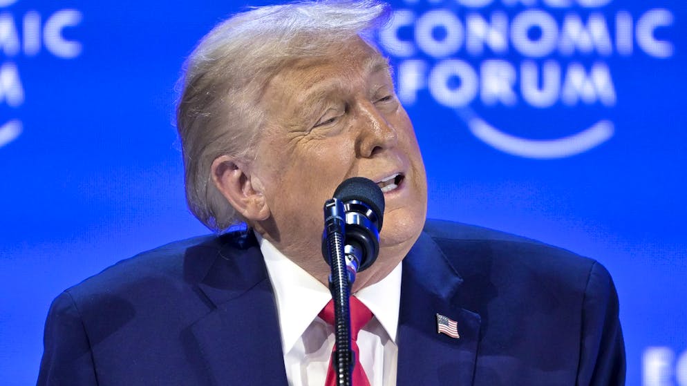 Spott über KKS und viele Unwahrheiten. Fünf falsche Aussagen, die bei Trumps WEF-Rede aufgefallen sind