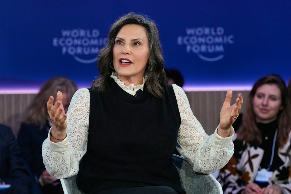 Gretchen Whitmer, Gouverneurin des Bundesstaates Michigan, kritisisert am WEF in Davos US-Präsident Trump.