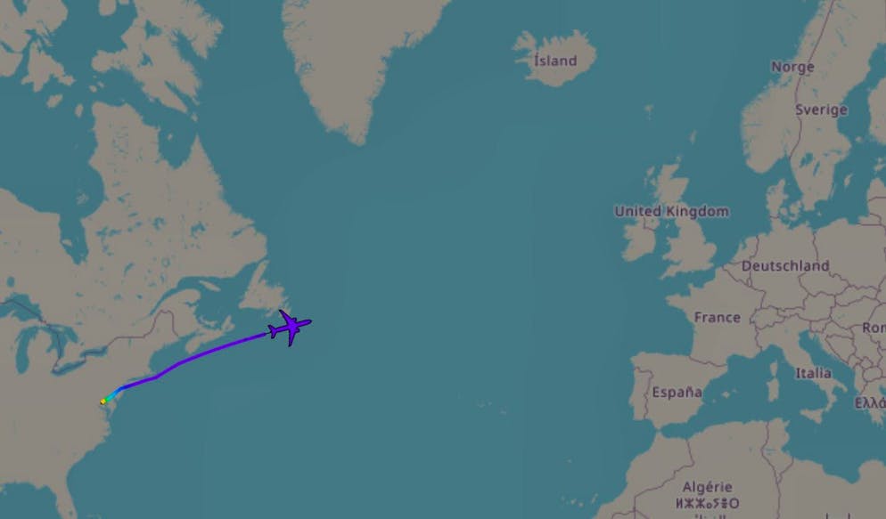 84 minutes ago, Air Force One was still off the island of Newfoundland.