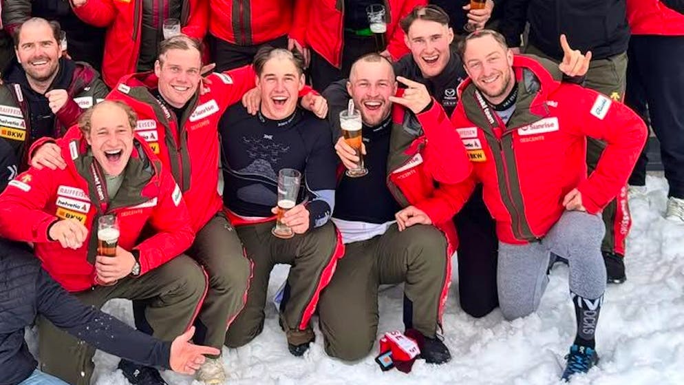 Elian Letho. Aux Mondiaux de Saalbach 2025, Elian Lehto (2e depuis la droite) n’avait pas été épargné par les coups de ciseaux des Suisses.