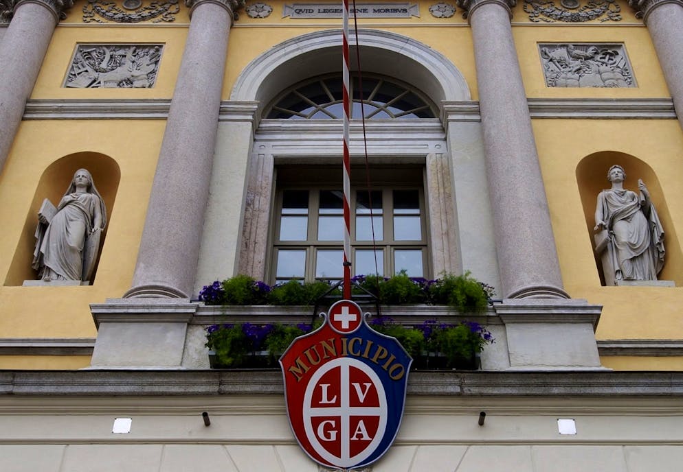 Il Municipio di Lugano.