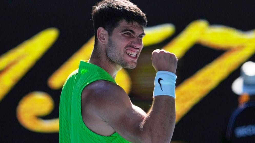 Carlos Alcaraz stand gegen Yannick Hanfmann während 2:44 Stunden auf dem Platz