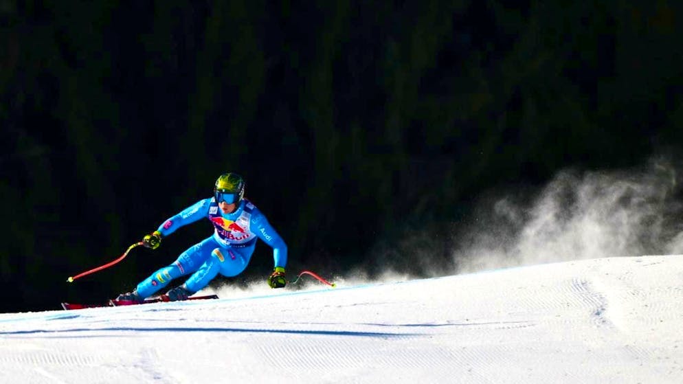 Giovanni Franzoni is also coping excellently on the Streif