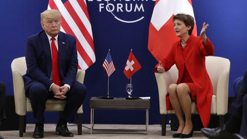 Im Jahr 2020 traf Trump die damalige Bundespräsidentin Simonetta Sommaruga (SP).