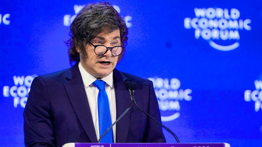 Controversial Argentine President Javier Milei speaks after Trump at the WEF.