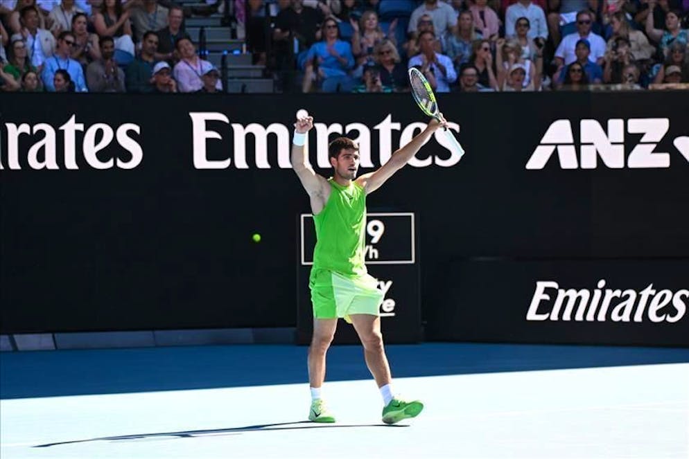 Alcaraz: verde e felice.