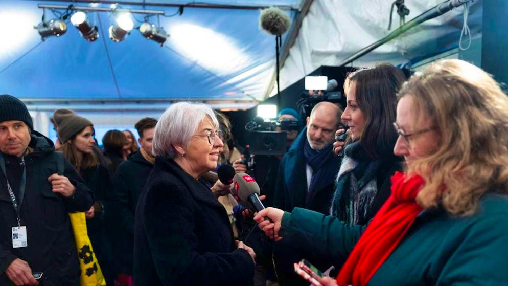 Elisabeth Baume-Schneider at the opening of the 61st Solothurn Film Festival.
