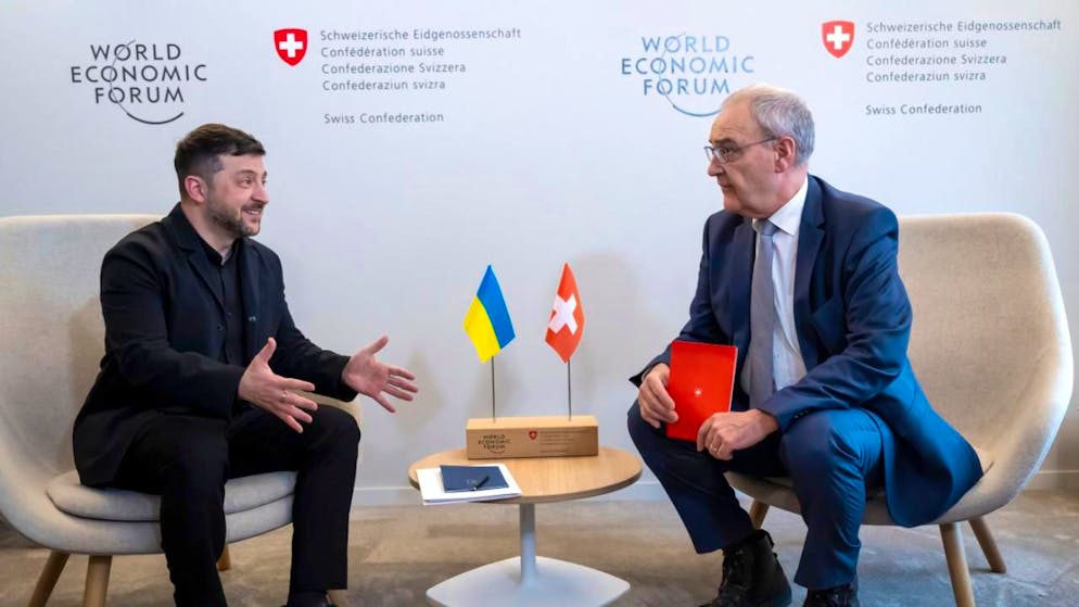 Es war das erste Treffen zwischen Selenskyj und Parmelin am WEF 2026 in Davos.