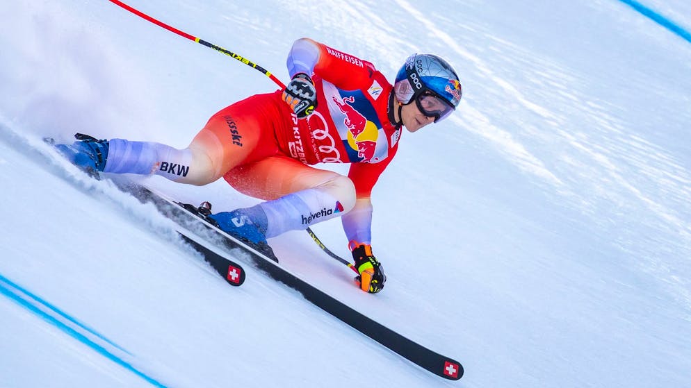 Marco Odermatt mercredi lors du second entraînement en vue de la descente de Kitzbühel.