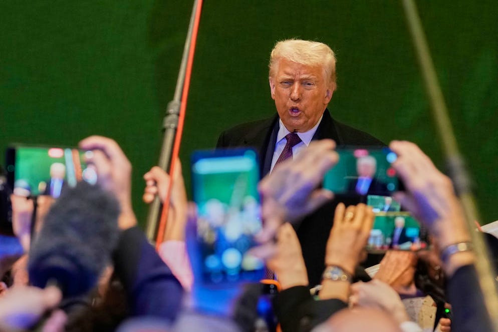 Trump avait à l'automne déposé une plainte en diffamation de 15 milliards de dollars à l'encontre du New York Times, visant le quotidien, trois de ses journalistes et une maison d'édition (archives).