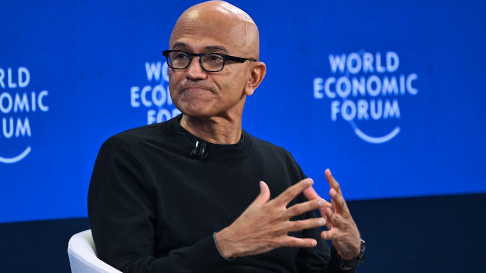Microsoft-CEO Satya Nadella sprich am WEF in Davos nicht nur positiv über Künstliche Intelligenz.