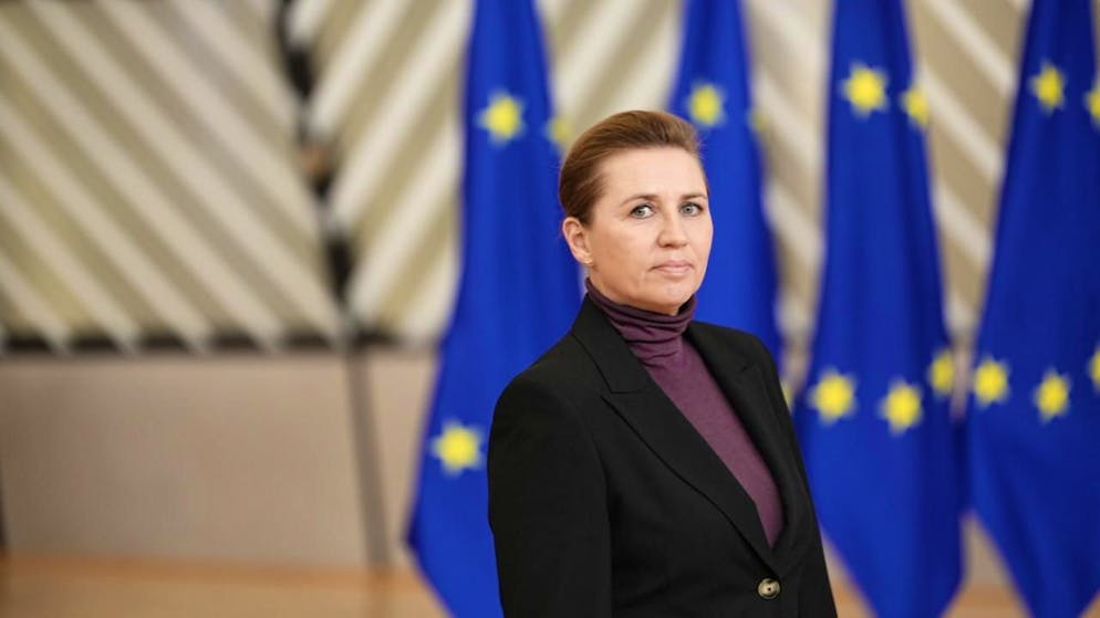 Mette Frederiksen, Ministerpräsidentin von Dänemark ,bedankt sich bei den europäischen Partnern.