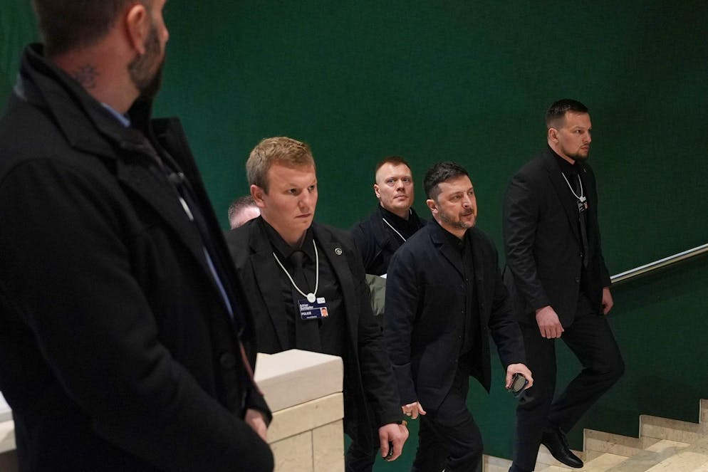 Der ukrainische Präsident Wolodymyr Selenskyj trifft am WEF ein.