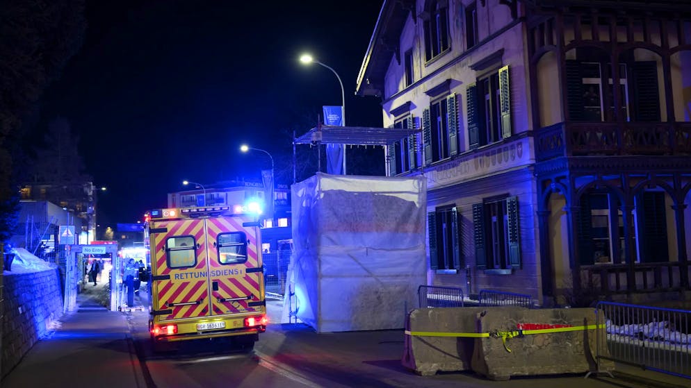 WEF in Davos. Fire at the Davos Congress Center - Trump was still in the building