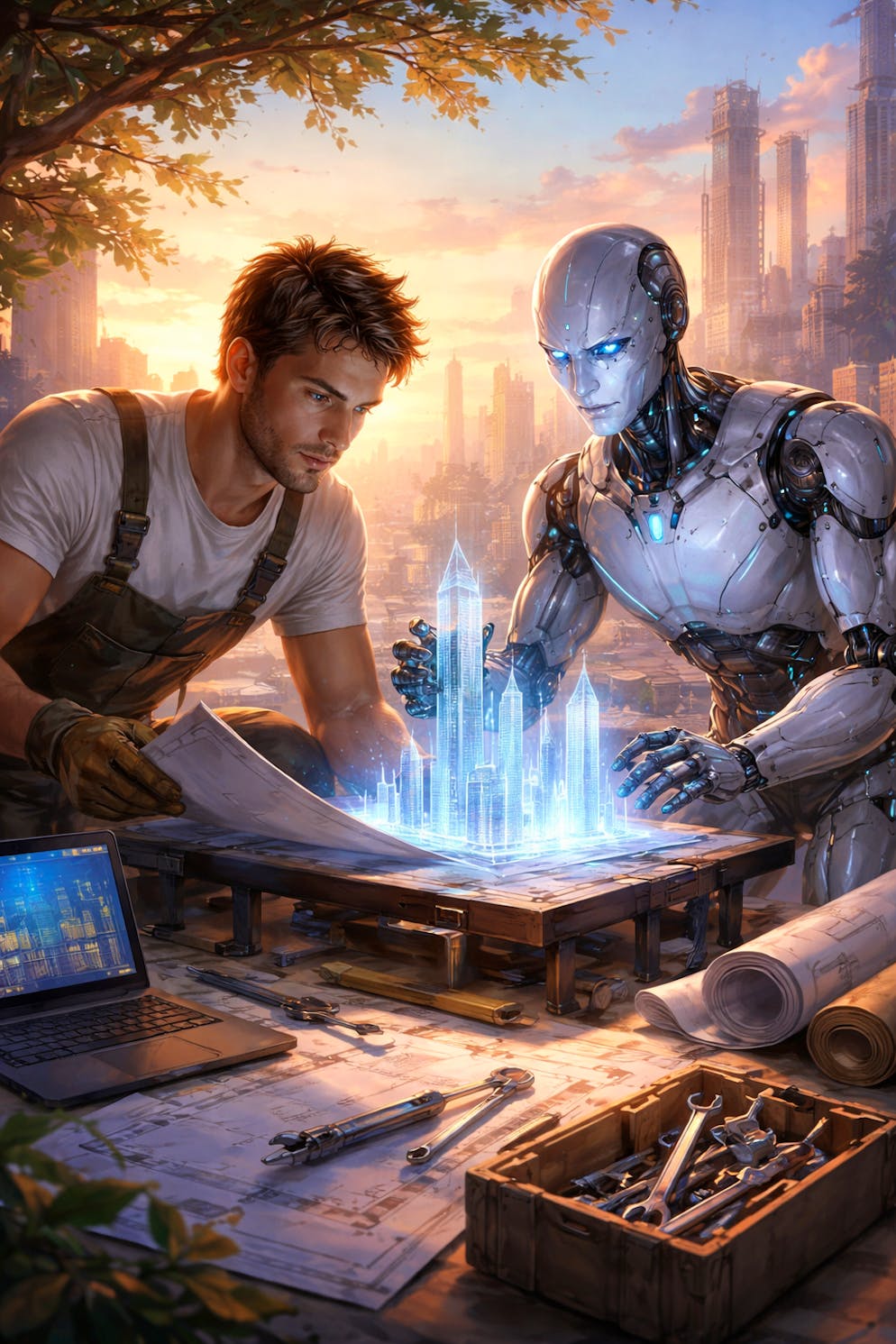 So stellt sich ChatGPT eine ideale Symbiose von Mensch und Maschine für die Zukunft vor.