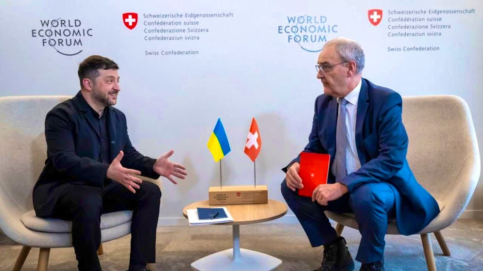 It was the first meeting between Zelenskyi and Parmelin at the WEF 2026 in Davos.