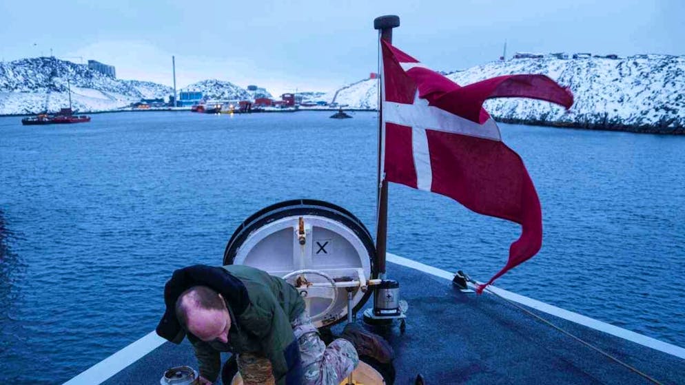 Un navire danois à Nuuk, la capitale du Groenland.