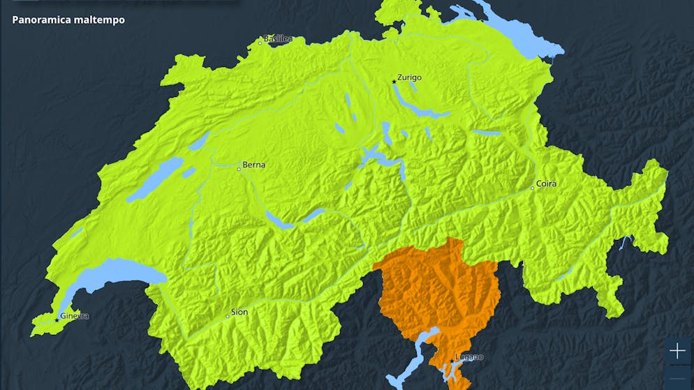 Grado 3 su 5. Meteo Svizzera lancia l'allarme per forti nevicate su tutto il Ticino
