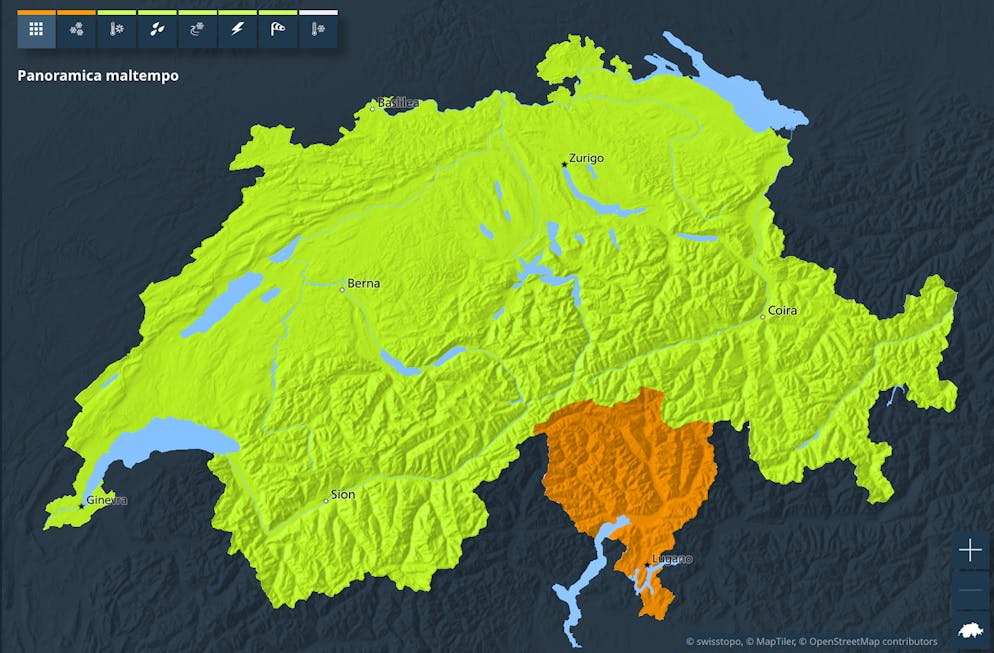 Arriva la neve, allerta 3 su 5 per tutto il Ticino