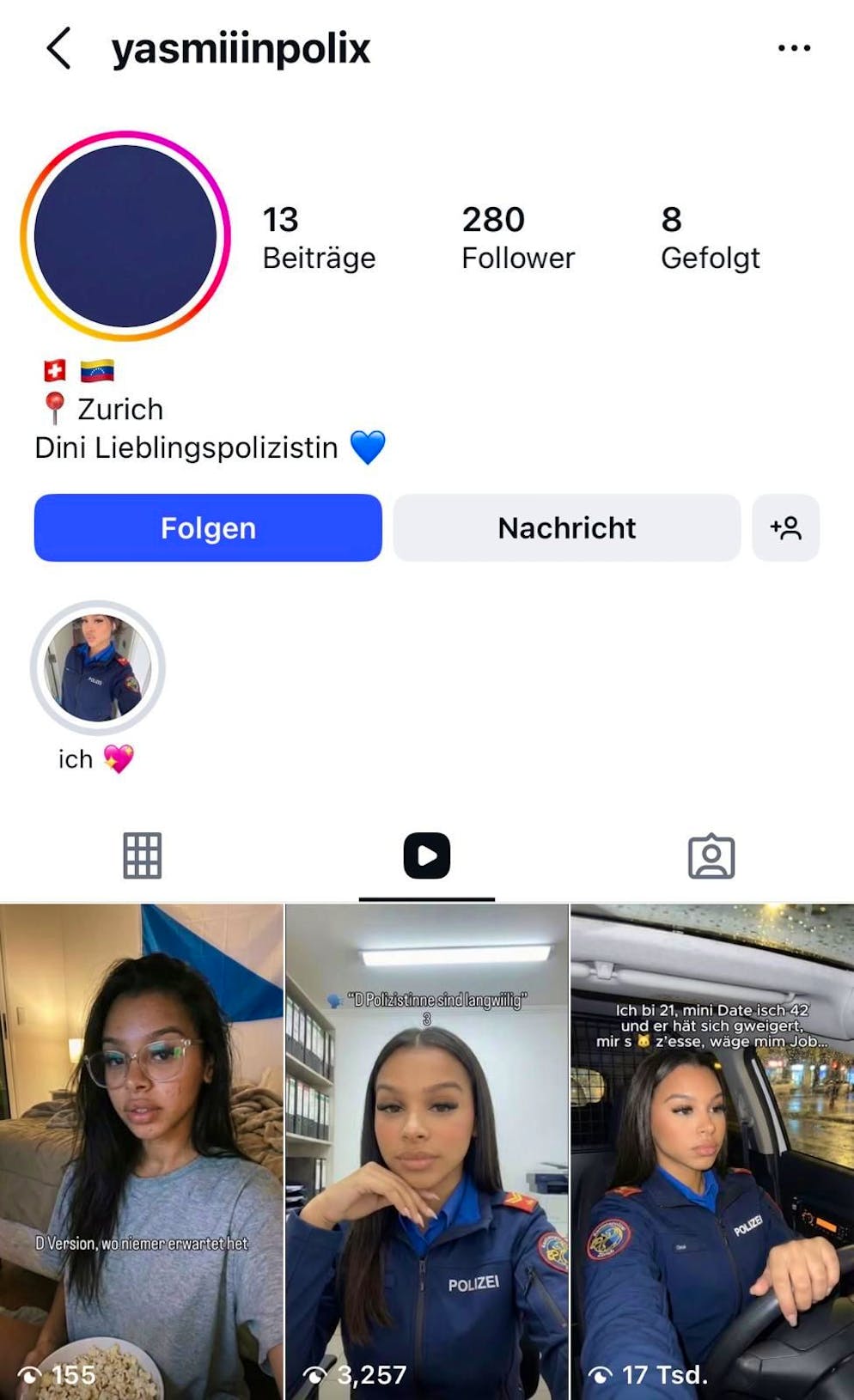 Fake AI policewoman profile widely shared online; profile has since been deleted.