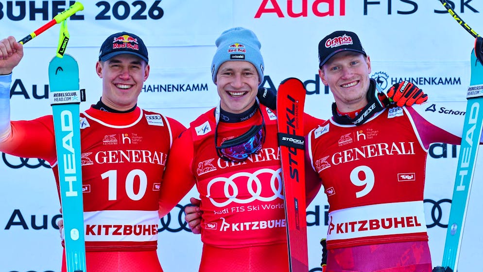 Schweizer Doppelsieg in Kitzbühel. Odermatt gewinnt Super-G hauchdünn vor von Allmen