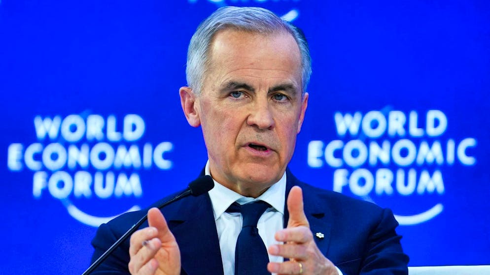 Canadian Prime Minister Mark Carney during his speech in Davos, where he had clear words for the geopolitical developments. (20.1.2026)