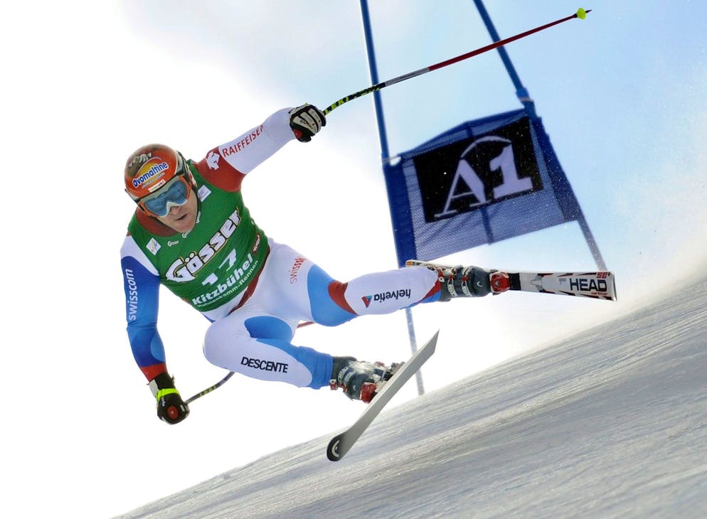 Didier Cuche ist im Januar 2010 in Kitzbühel unschlagbar.
