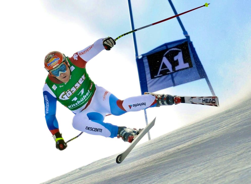 Didier Cuche is unbeatable in Kitzbühel in January 2010.
