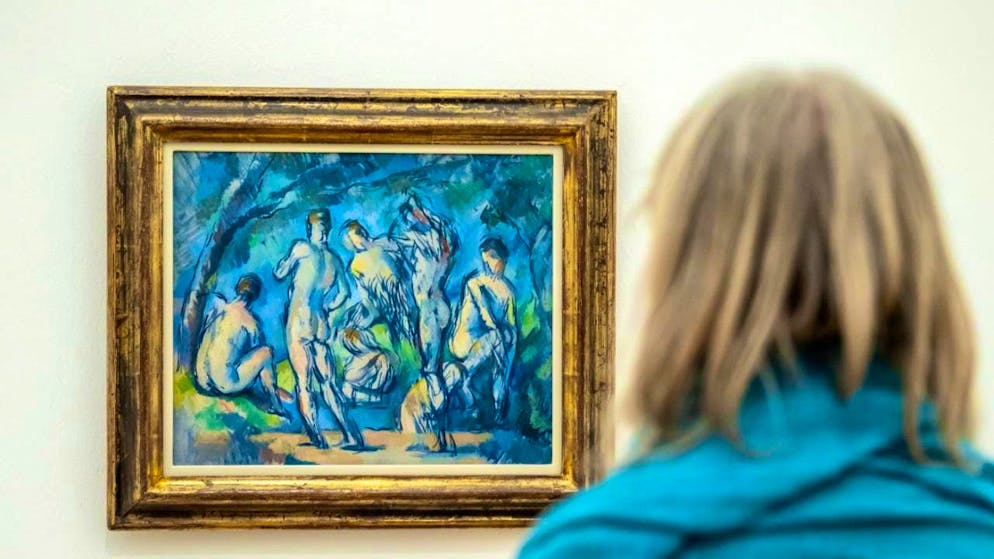 Encounters with the father of modernism at the Fondation Beyeler - Gallery. The painting "Seven Bathers" (around 1900) in the Cézanne exhibition at the Fondation Beyeler.