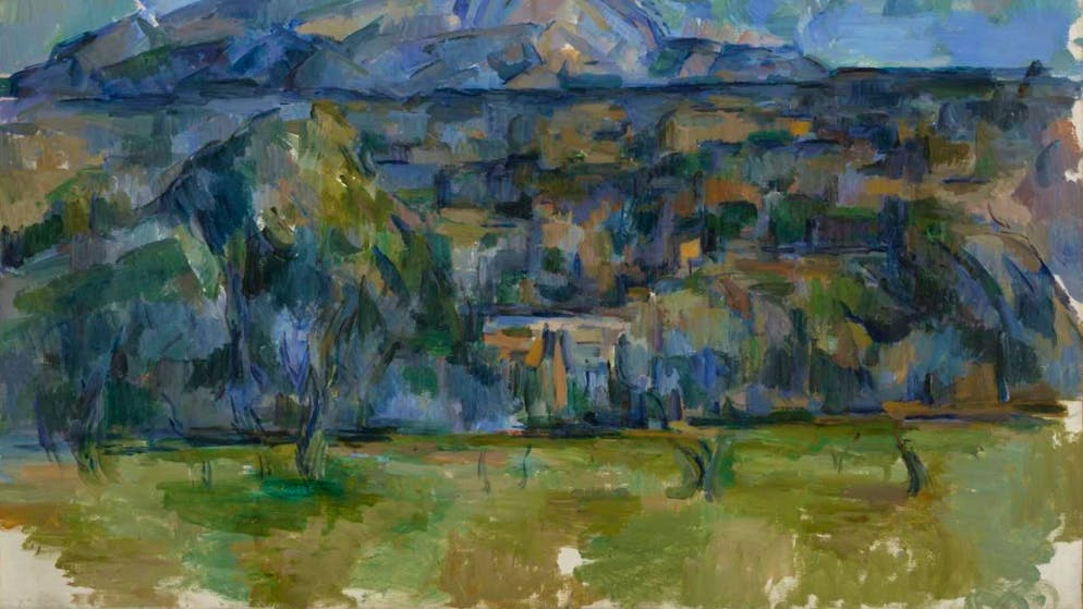 Begegnungen mit dem Vater der Moderne in der Fondation Beyeler - Gallery. Die Montaigne Sainte-Victoire, wie Cézanne sie 1904/05 auf der Leinwand festhielt.