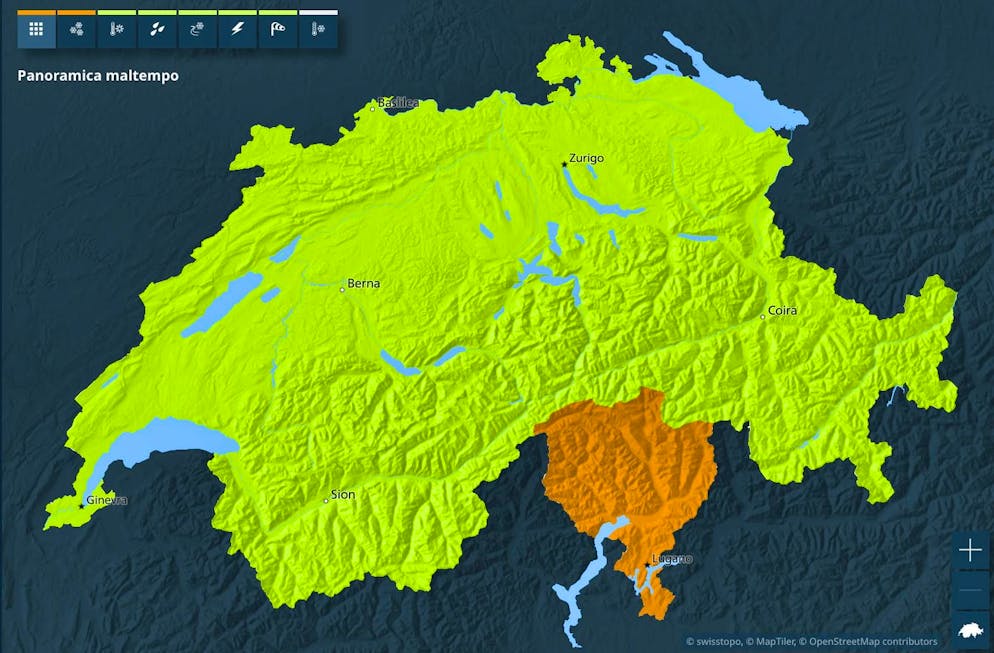 Schnee im Anmarsch, Alarmstufe 3 von 5 für das ganze Tessin